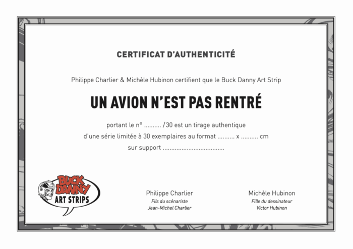 Buck Danny Art Strips Certificat Authenticite 1536x1084